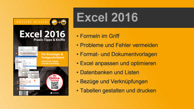 Buchvorstellung Hotline-Wissen Excel 2016